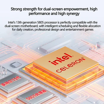 Laptop 14 inch dual touch screen Intel Celeron N5805 8GB RAM 2TB SSD, 4700mAh high-definition camera 1920 * 1200 portable 2