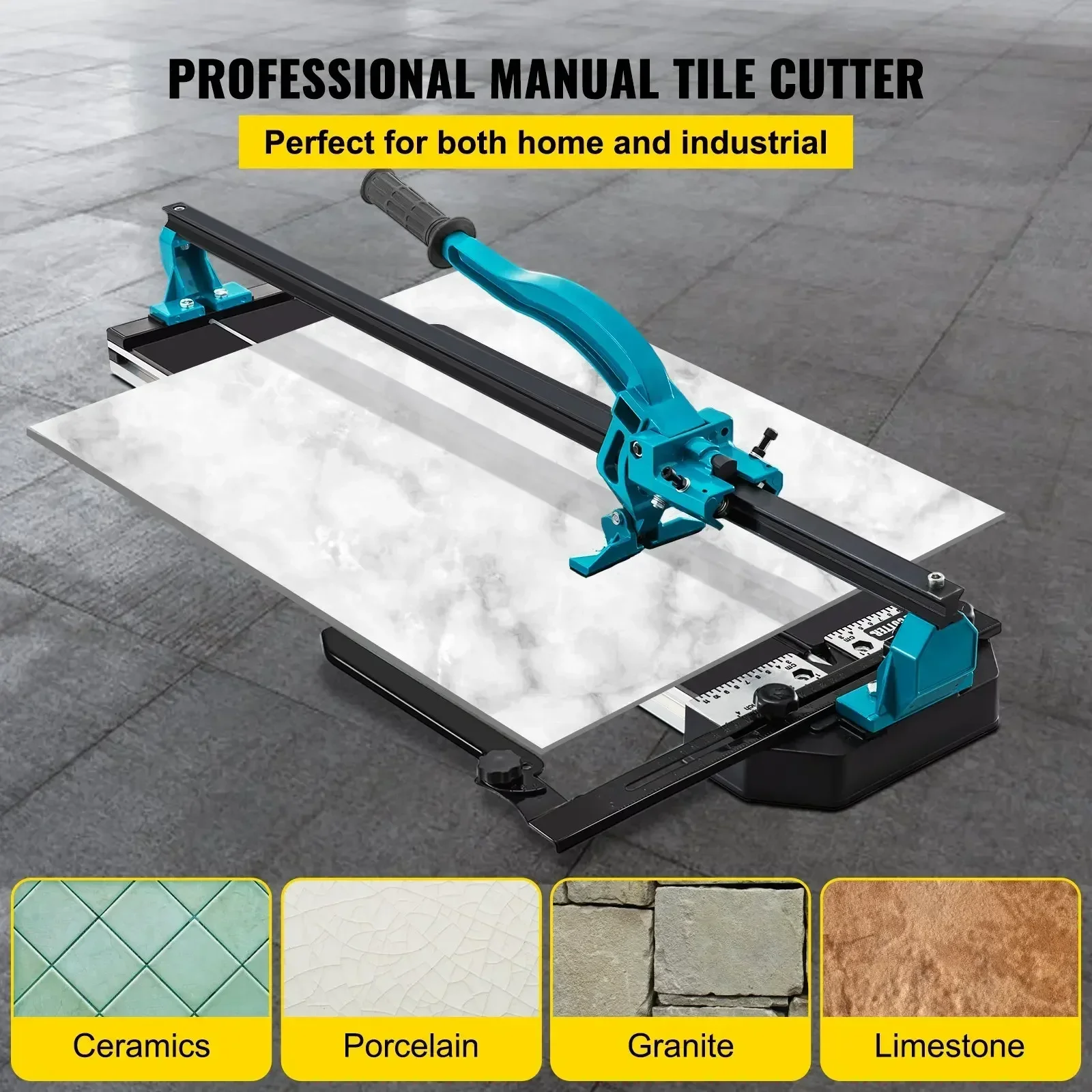 VEVOR Manual Tile Cutter 1200mm Length Laser Positioning Single Rail Hand Tool for Cutting Ceramic Porcelain Granite Floor Tiles 2