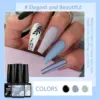 6PCS/Set Colorful Gorgeous Gel Nail Polish Kit Autumn Series Sparkling Shinning Manicure Soak Off Black White Nails Art Varnish 6