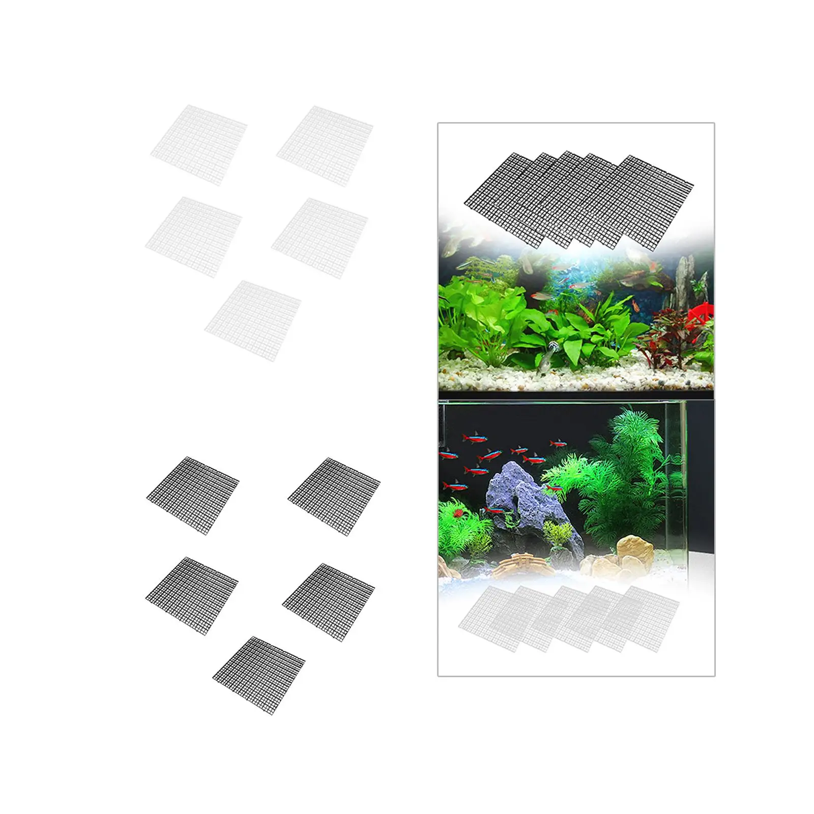 5x Fish Tank Dividers Lids Fish Tank Top Cover Isolation Cover Lid Terrarium Lid Egg Crates for Aquariums Multi Use Easy to Cut