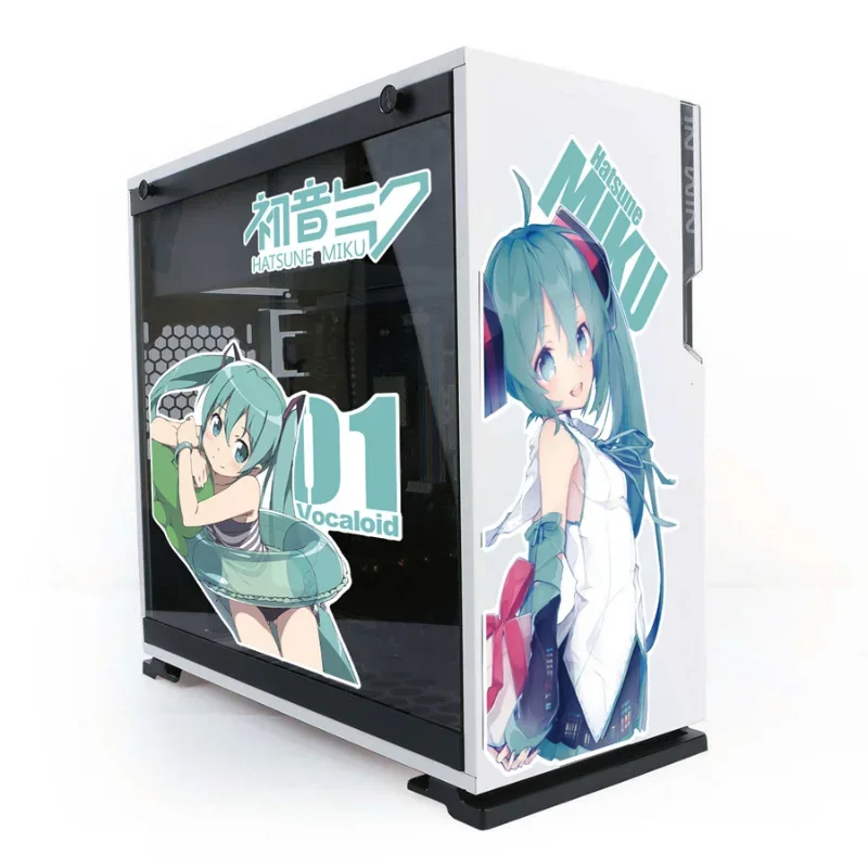 

Anime Hatsune Miku chassis stickers radium two-dimensional computer desktop decorative stickers host waterproof pain stickers