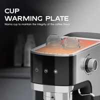 Machine 20 Bar，Espresso Coffee Maker with Milk Frother Steam Wand, Stainless Steel Coffee Machine 2