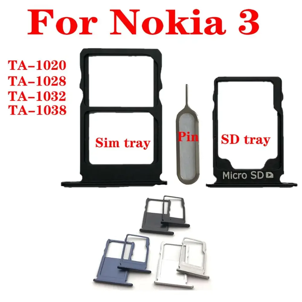 

Shyueda 100% новый для Nokia 3 TA-1020 TA-1028 TA-1032 TA-1038 TA-лоток для SIM-карт SD слот для лотка с контактом