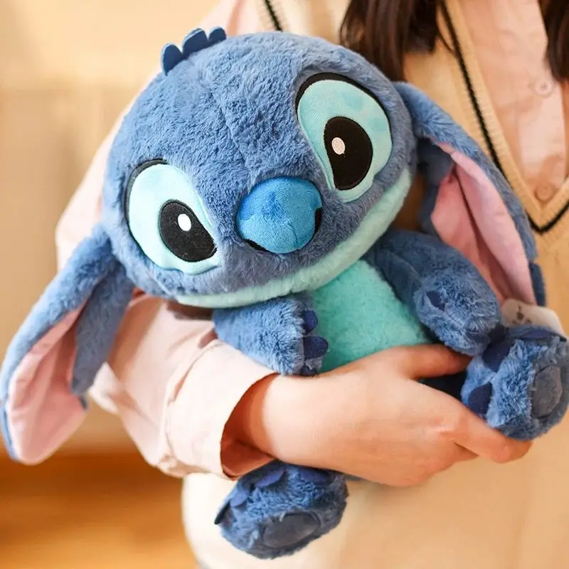 Kawaii Big Size Disney Lilo & Stitch Plush Toys Soft Blue Purple Elf Disney Lilo & Stitch Stuffed Doll Anime Movie Xmas Gift