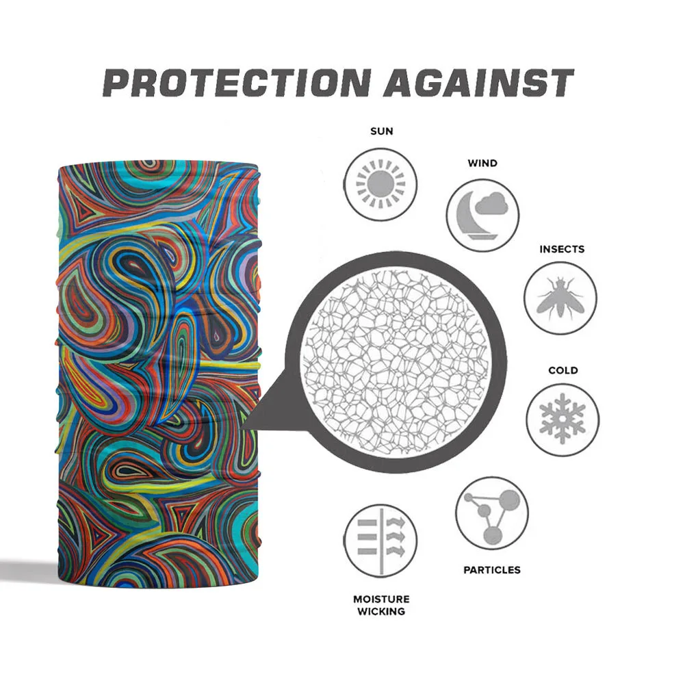 Paisley Neck Gaiter Tube Scarf Colorful for Women Men Windproof Riding Hiking Face Bandana Headband Seamless Face Mask Headscarf neck gaiter scarf