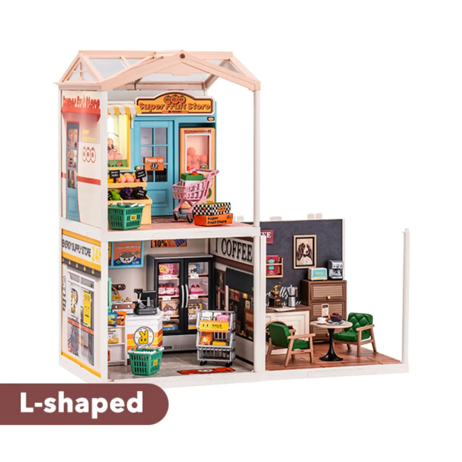 Puzzle Toys Robotime Rolife Super Creator DIY Miniature Kit Bookstore 3D Puzzle for Kids Toys