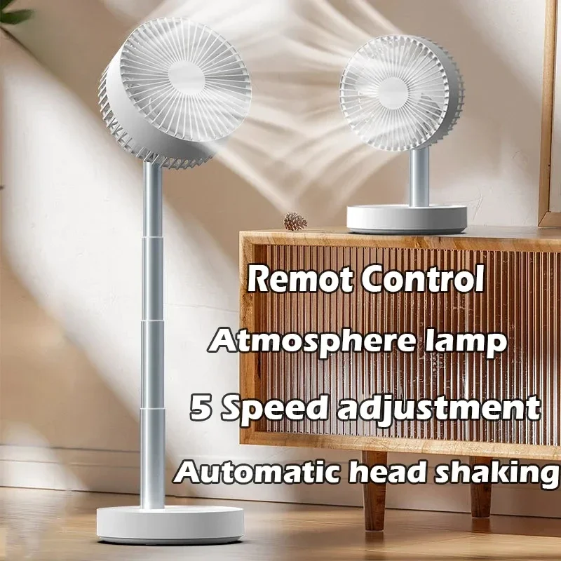 Ventilador de Mesa Dobrável Retrátil Pequeno Carregamento Portátil Usb Casa Mudo High Times Standby Circulador Elétrico Novo 2023