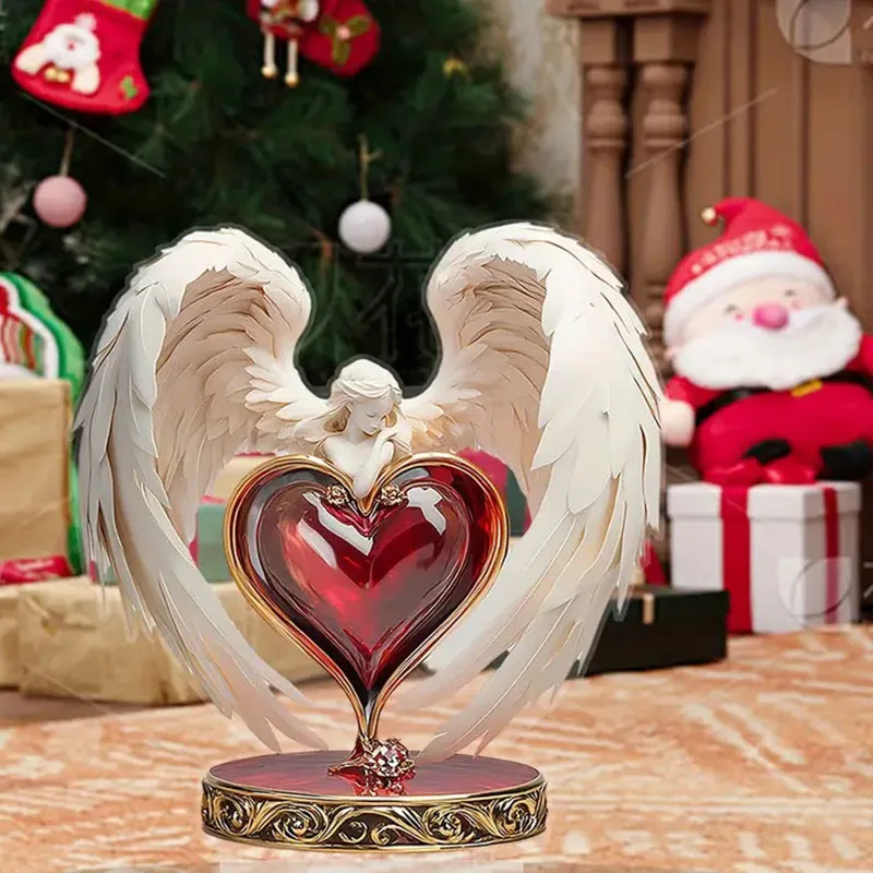 AcrylicBohemian Style Angel Of Love Acrylic Desktop Ornament Perfect Valentine's Day Gift For Family & Friends, Desktop Ornament 2