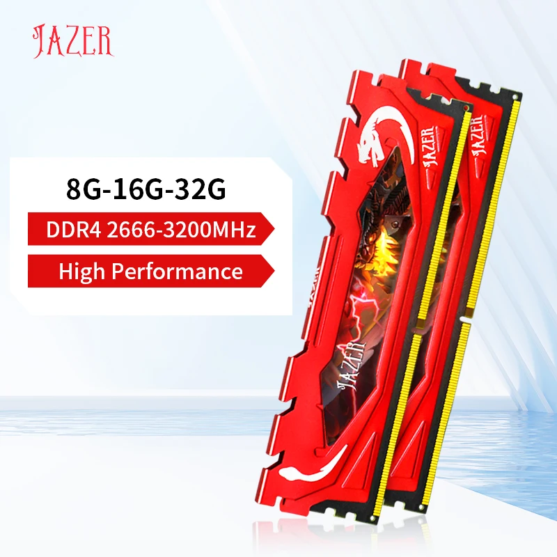 Desktop Ram Memory JAZER RAM Memory DDR4 16gb 8gb 2666MHz 3000MHz 32GB 3200MHz 288pin For AMD and Intel Motherboard