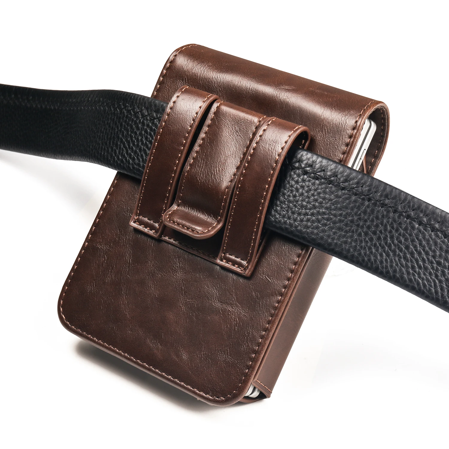 Durable Lightweight Crazy Horse Style Wallet Phone Case Pouch