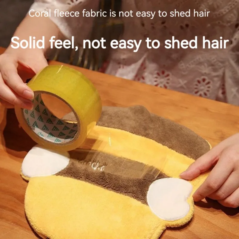 hand towels face towels pocket towels hair towels Panda Towel Quick-Drying Absorbent Towel Hanging Thickened Soft Coral Fleece Hand Washing Cloth Car Computer