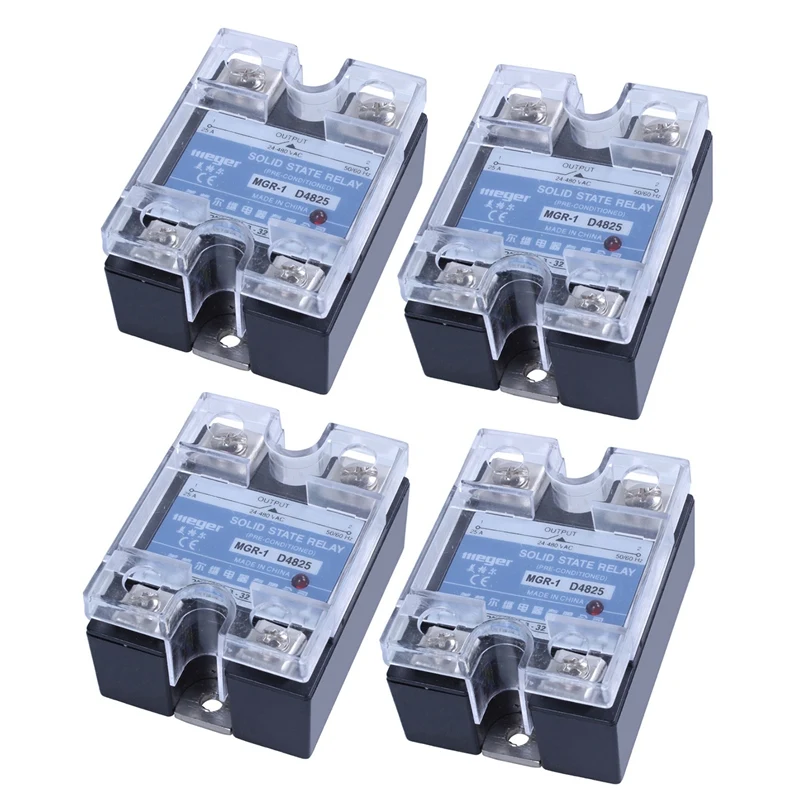 

4X MGR-1 D4825 Single-Phase Solid State Relay SSR 25A DC 3-32 V AC 24-480 V