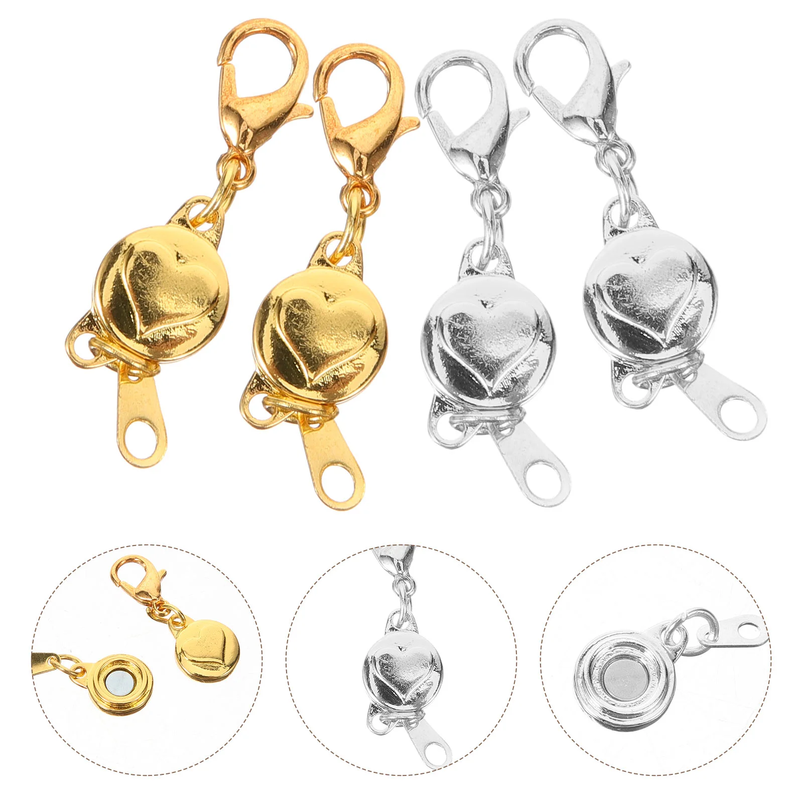 

4pcs Metal Necklace Clasps Bracelet Bracelet Connectors Bracelet Necklace DIY Lobster Buckles