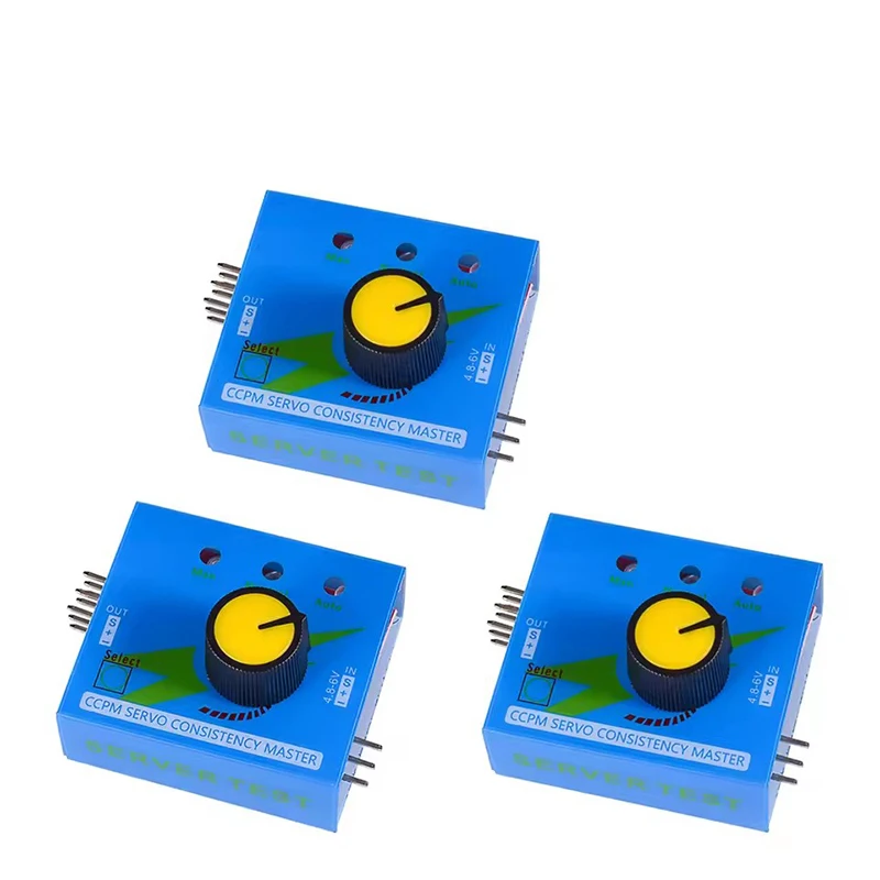 Mode neutre du testeur de servo RC, prêt à calibrer les servos de modèles réduits.