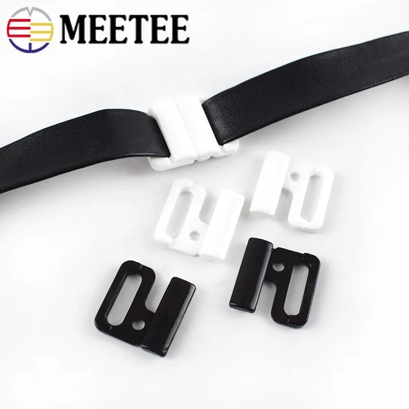 50/100Sets 10/15/20/25mm Plastic Bra Buckles Resin Front Closure Bikini  Strap Clasp Swimwear Clip DIY Underwear Sewing Accessory