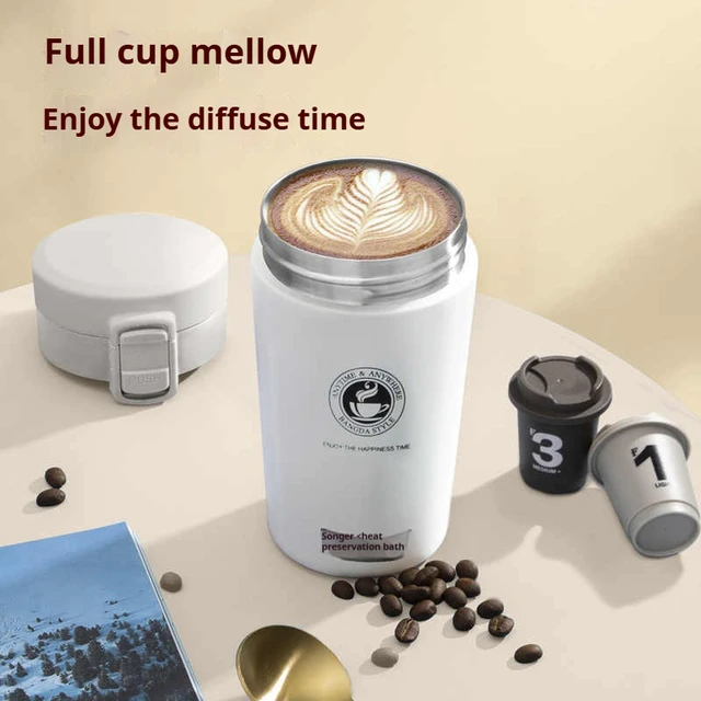 Tasse à café en acier inoxydable de 380/510ML, bouteille thermique pour voiture, flacon sous vide pour Sports de plein air, garde le froid et la chaleur 5