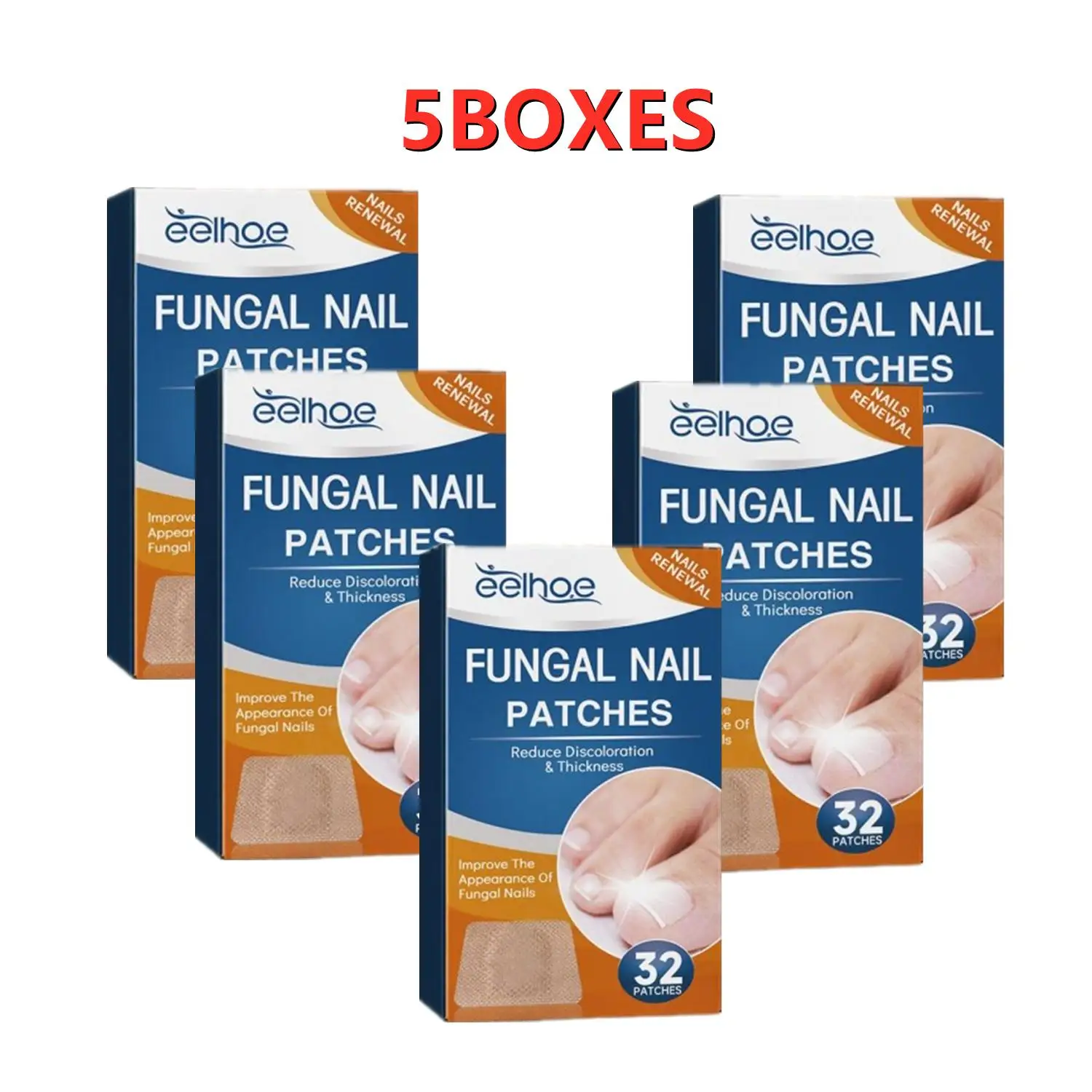 

5 коробок, патчи для лечения паронихии, удаление грибка, наклейки для коррекции вросших ногтей, инструменты для восстановления ногтей и педикюра, уход за здоровьем, 32 шт.