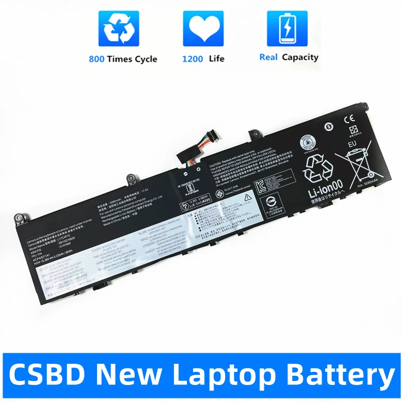 

CSBD New L17C4P72 L17M4P72 Laptop Battery For Lenovo ThinkPad X1 Extreme Gen 1 2 For ThinkPad P1 1st 2nd Gen 01AY968 01YU911