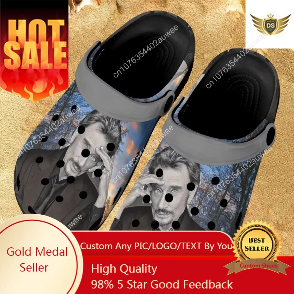 

Johnny Hallyday Designer Fashion Sandals estate Casual antiscivolo pantofole da esterno per interni suola morbida scarpe da giar