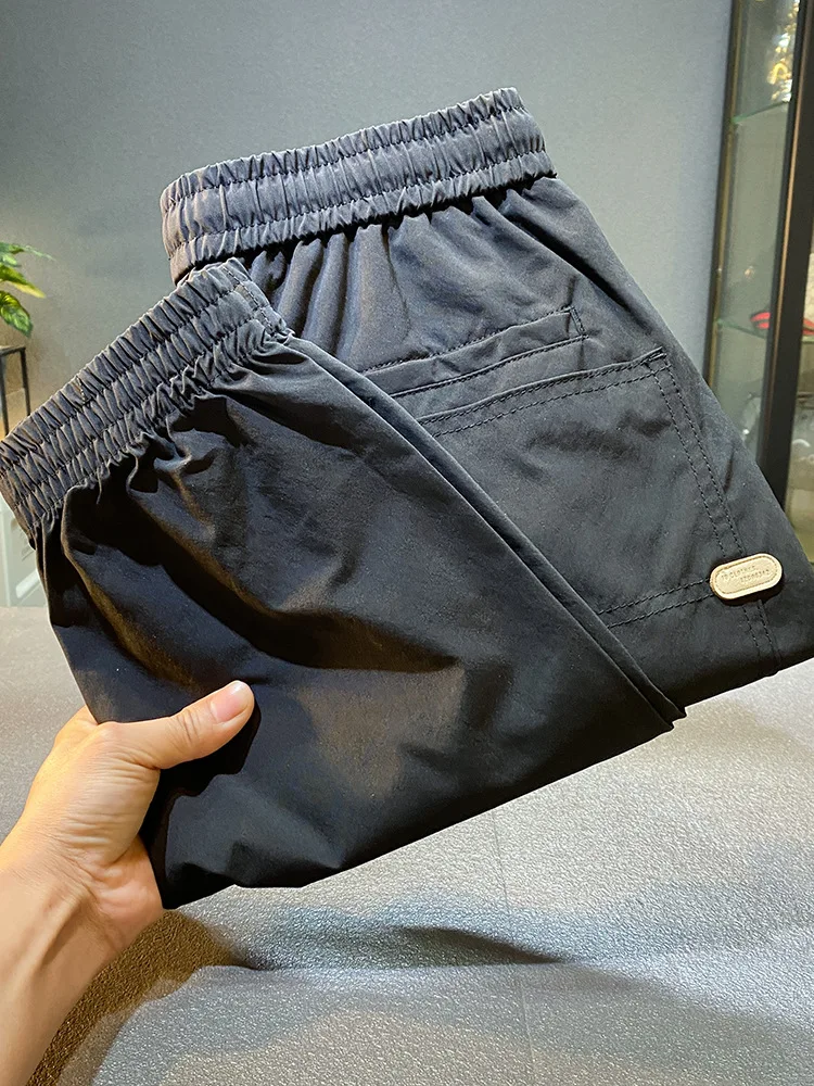 Summer Thin Casual Working Pants Men's Fashion Fashion Brand Loose Close up Ankle-Tied High Street Ruoshuai Track Sweatpants