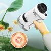 Kid Science Experiment Pocket Microscope Toy Kit 60-120x Educational Mini Handheld Microscope with Light Children Toys Gift 2