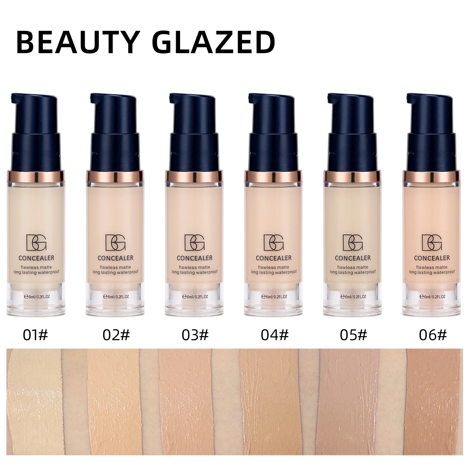 BEAUTYGLAZED waterproof concealer glazed matte glazed smooth moisturizing refreshing dry and nourishing 4