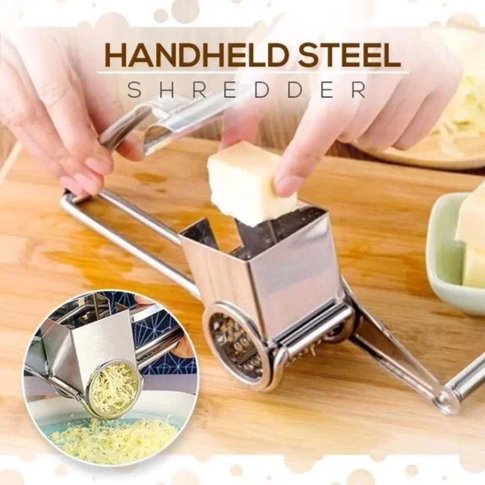 Handheld Rotary Cheese Grater cheese grater lemon zester grater kitchen grater Cheese Hand Grater Kitchen Craft Stainless Steel Vegetable Grater Shredder with Handle