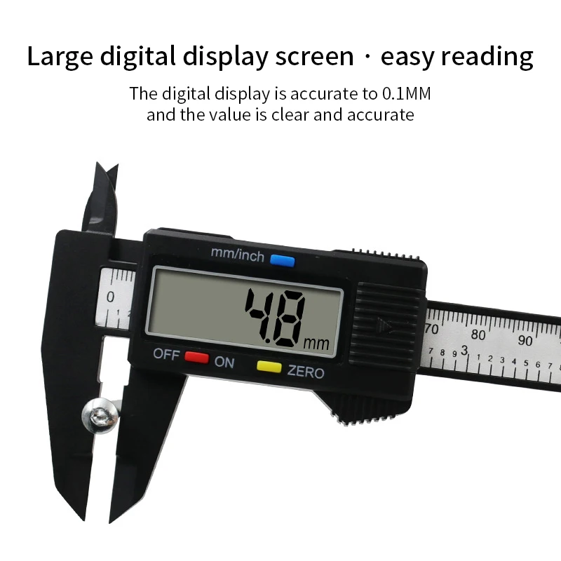 150mm 100mm 6 Inch Electronic Digital Caliper Carbon Fiber Vernier Caliper Gauge Micrometer Digital Ruler Measuring Tool