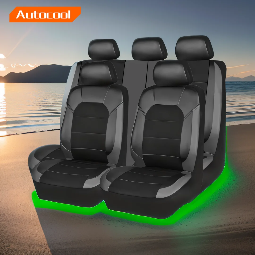 

Universal High Quality PU Leather Auto Car Seat Cover Full Set Cover Luxury 5 Seats Leather Pu Car Seat Covers