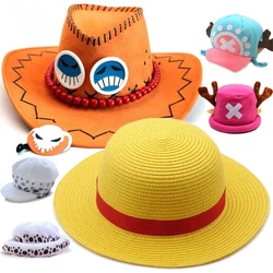 Portgas D Ace Monkey Luffy Tony Tony Chopper Trafalgar Law Hat Cosplay Adult Unisex Cap Cartoon Costume Props Accessories