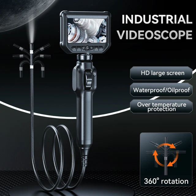KERUI Industrial Endoscope Camera 2MP with 4.3-inch IPS Screen 360 Degree Rotation Inspection Camera Borescope for Cars Pipe 3