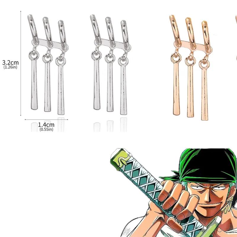 Anime Roronoa Zoro Drop Earrings For Women Men