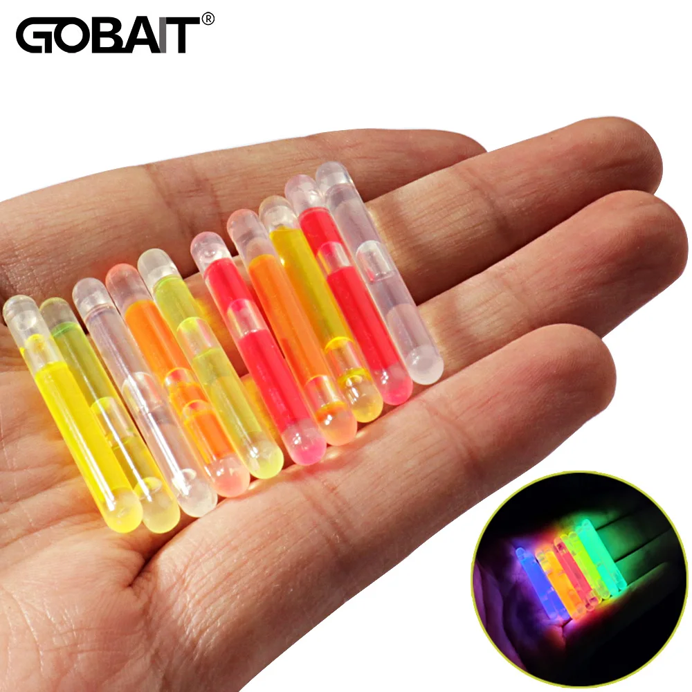 10 Teile/beutel Glühwürmchen 4,5*40mm für Angeln Float Fluoreszierende Leucht Licht Nacht Stange Lichter Werkzeug Helle Dunkle farbige Glow Stick – Detail 7