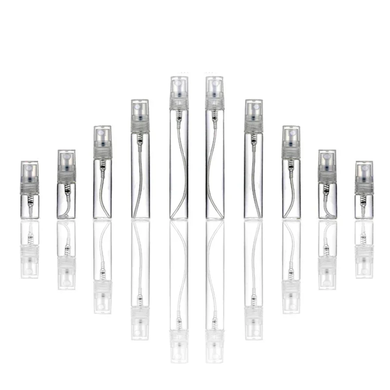 10PCS Empty Mini Glass Spray Bottle 2ml 3ml 5ml 7ml 10ml Portable Perfume Sample Sprayer Vials Refillable Travel Containers spray bottle mini perfume bottle mini perfume atomizer refillable spray bottle