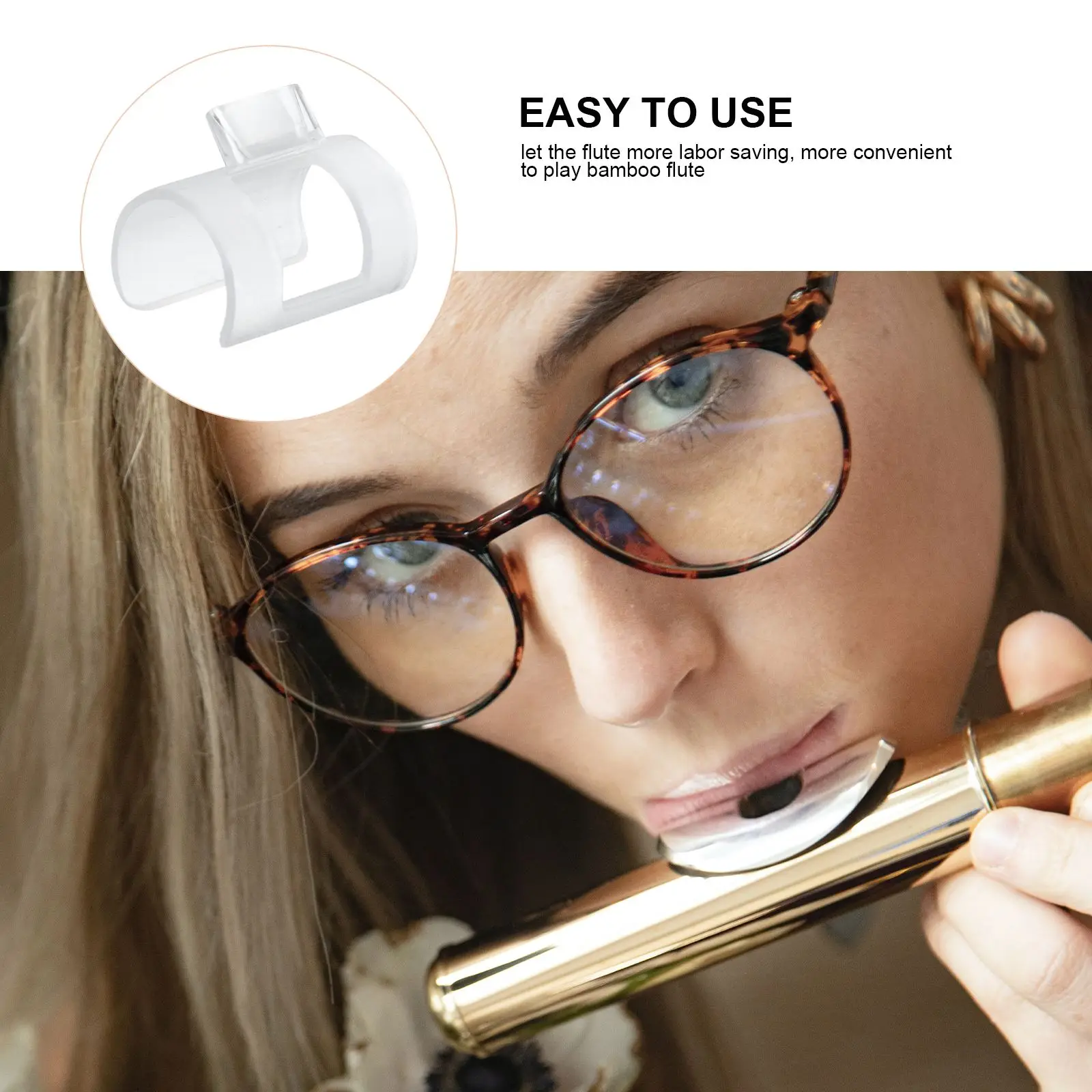 Portable Flute Mouthpiece Flute Playing Aid Apparatus Music Mouthpiece Beginner Supply Instrument Beginner Accessory