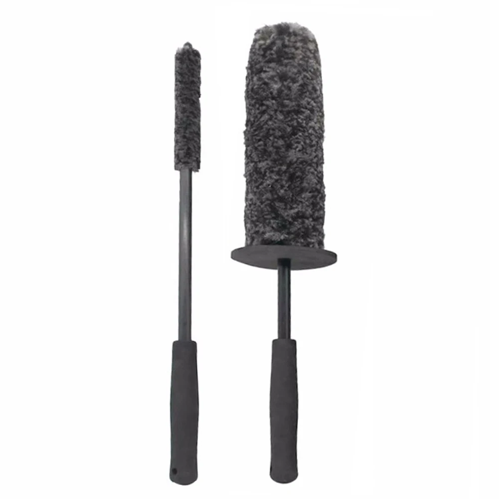 

Top Microfiber Premium Wheels Brush Non-Slip Handle Easy Cleaning Rims Spokes Wheel Barrel & Brake Caliper Car Fiber Brush