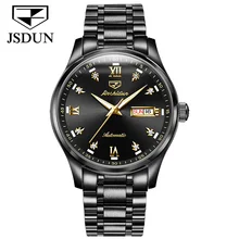 

JSDUN Luxury Men Automatic Mechanical Watch Classic Dial Golden Waterproof Stainless Steel Wrist Watch Self winding Men Watches