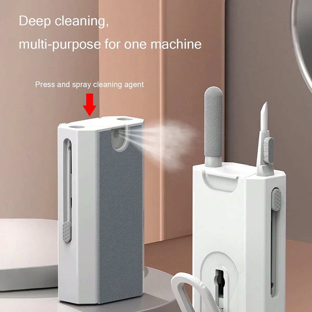 Kit di Pulizia Multifunzionale Otto-in-Uno, Strumento Speciale per la Pulizia e la Rimozione della Polvere per Telefoni Cellulari, Tastiere e Cuffie, Set di Pulizia in Otto Pezzi - Image 3