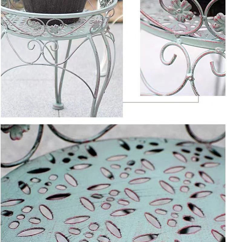 Metal Garden Antique Plant Pots Stand Outdoor Flower Pot Holder Metal Plant Stand