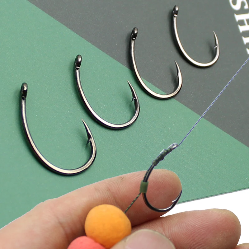 20pcs Fishhooks High Carbon Stainless Steel Barbed Crank Hook Nickel Coated Carp  Fishing Hooks Rig For Carp Fishing Accessories - AliExpress