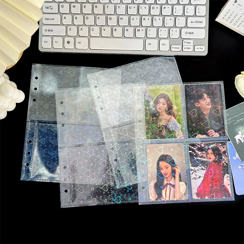 Sharkbang 10 Sheets  A5 A6 Binder Refill Bags 6 Hole Card Holder Postcards Ticket Photos Organizer Sticker Storage Bags 2