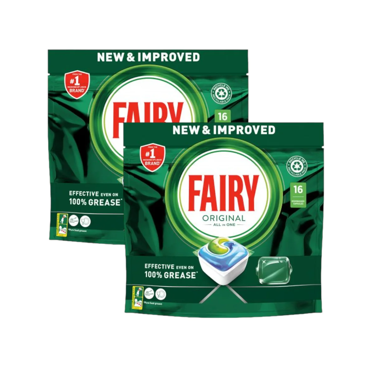 FAIRYOriginaldishwashertabletsallinonecapsules16capsulesx2
