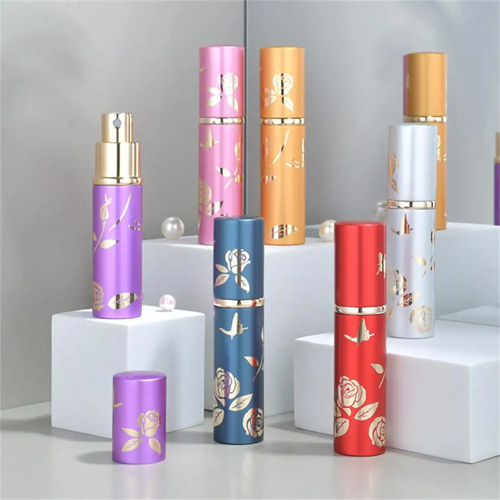 

10ml Portable Mini Refillable Perfume Bottle With Scent Pump Aluminum Alcochol Empty Cosmetic Containers Spray Atomizer Bottle