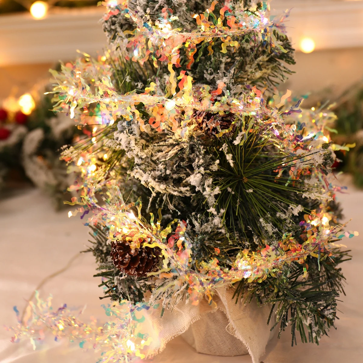 

Рождественские ленты сказочные огни Рождественские украшения для дома Navidad Noel Kerst Natal рождественские украшения Новогодние подарки 2024