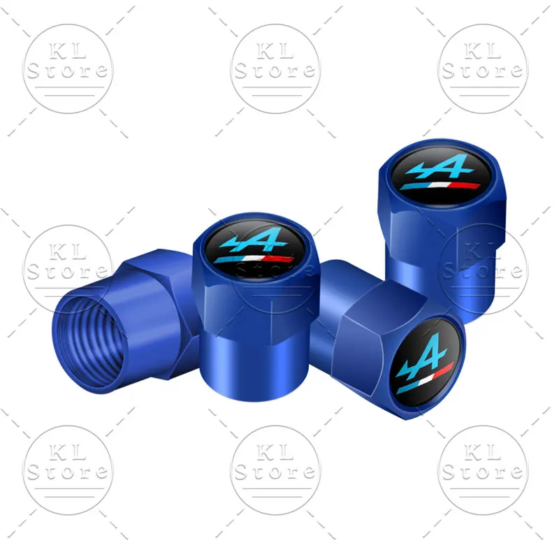 Alpine Logo 4-Piece Metal Car Valve Caps