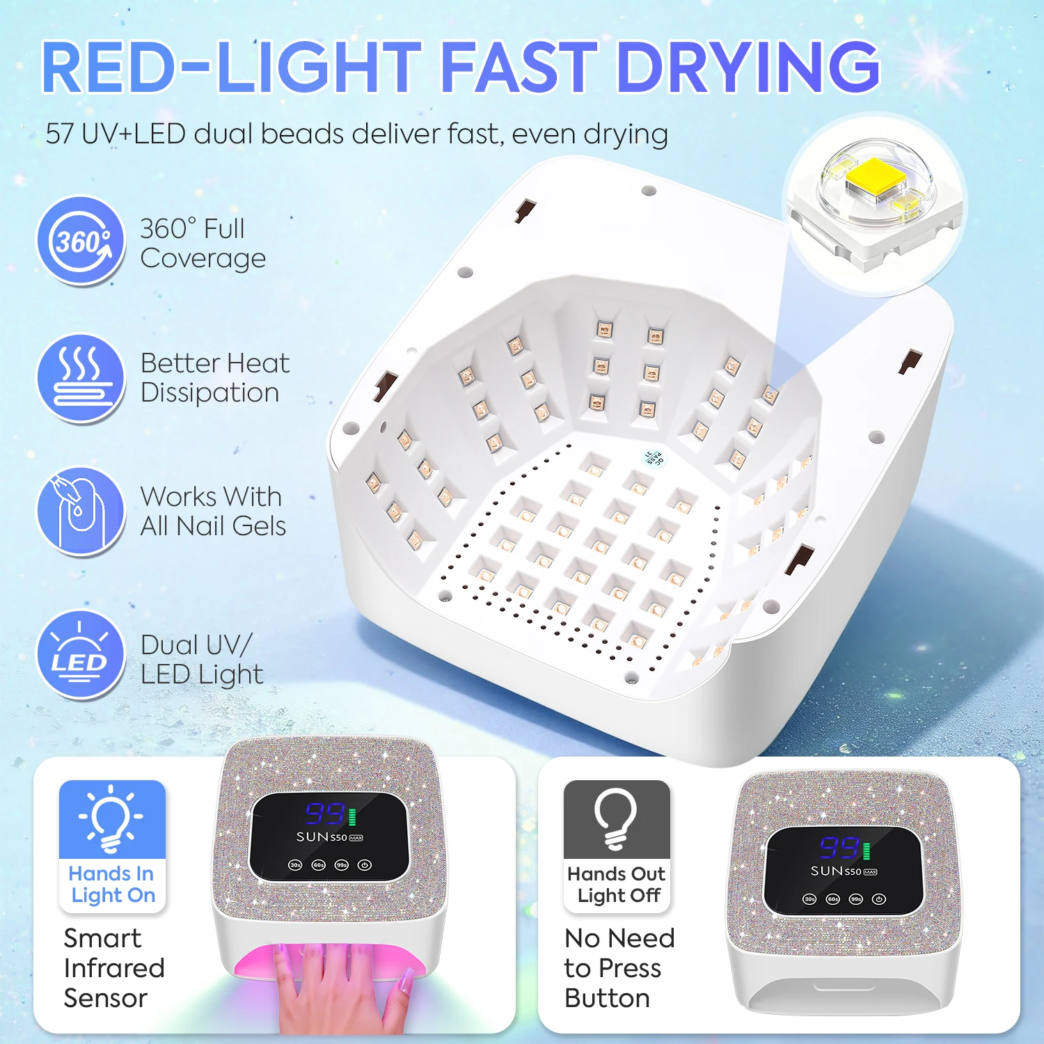 180W Cordless Nail Lamp 3