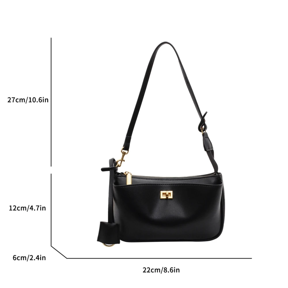 Luxury Women's Shoulder Bag With Dual Straps And Locker Closure_voghion.com