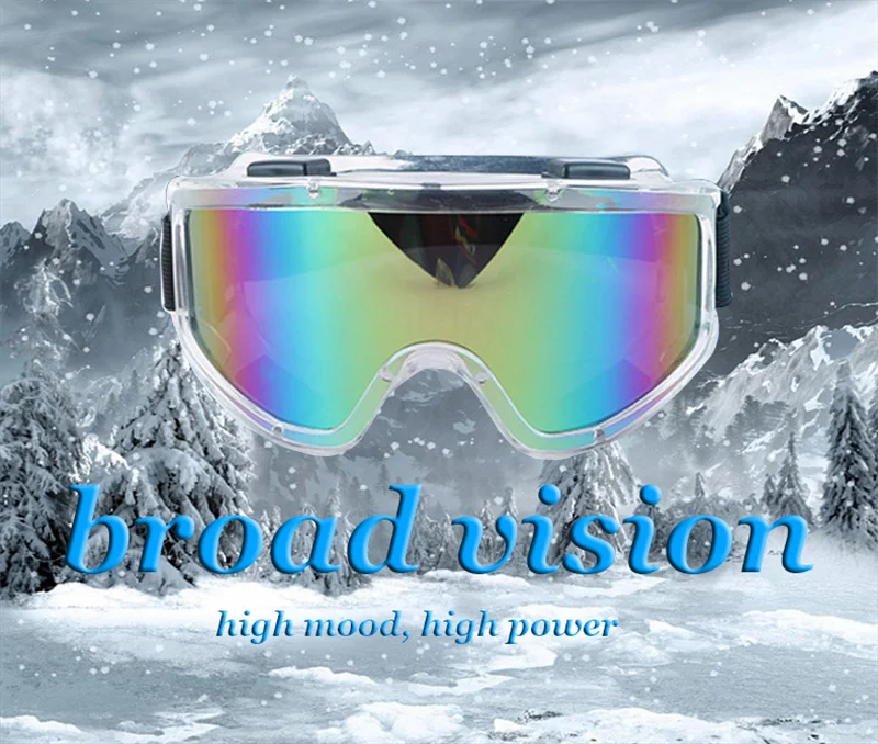 Vinter vindtætte skibriller mænd kvinder gennemsigtige linser motorcykelbriller til dirt bike ski snescooter snowboard_voghion.com