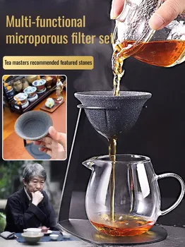 Filtro per tè microporoso in ceramica, tazza filtro per caffè multifunzionale, microporoso, riutilizzabile, filtro in ceramica