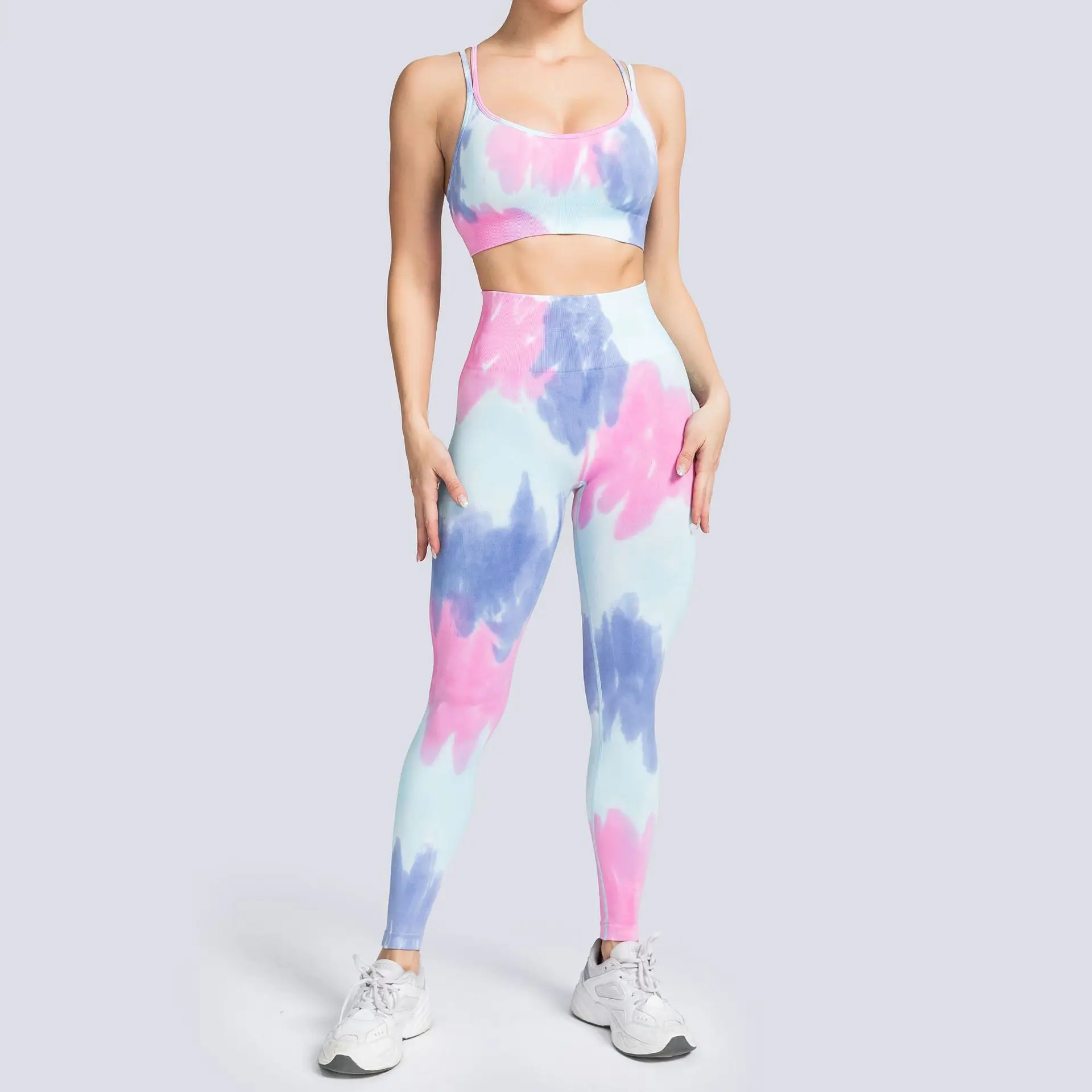 2Pc Lila - Conjunto Largo Deportivo Tie Dye